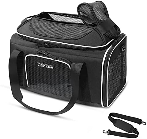 Petskd Top-Expandable Small Pet Carrier 17"x11"x9.5" Airline Approved by Petskd