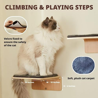 LIORCE Cat Wall Shelf with Two Steps - Image 4