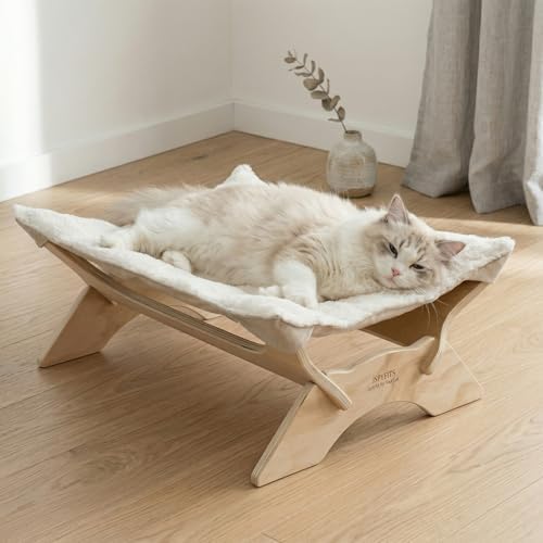JSPYFITS Elevated Cat Bed Hammock, Raised Cat Bed by JSPYFITS
