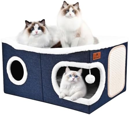 Extra Large Cat Beds for Indoor Cats, Covered Cat Cave Beds & Furniture by Unknown