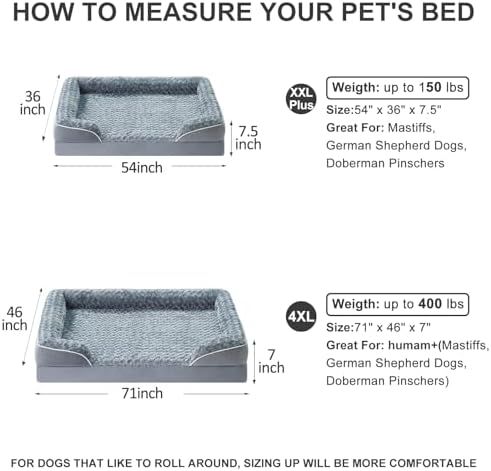 WNPETHOME Orthopedic Washable Human Dog Bed - Image 5