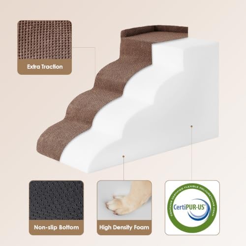 EHEYCIGA 4-Step Curved Dog Stairs - Image 3