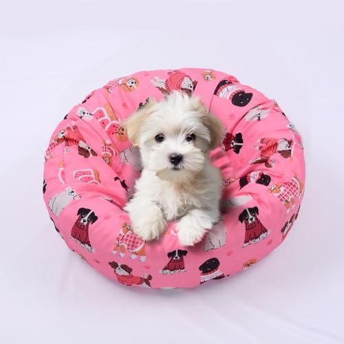 Round Replacement Dog Bed Covers Elastic Edged Washable 30 x 9.8 Inch - Image 2