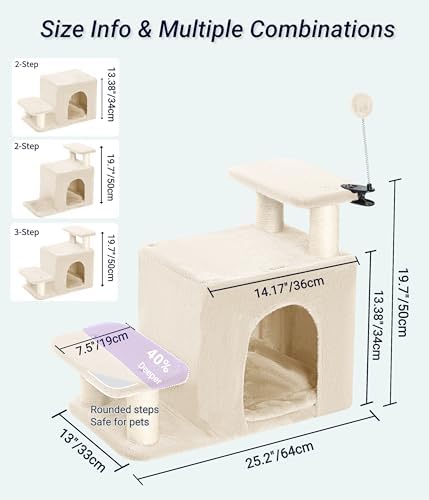 Happi N Pets Cat Stairs for Bed, Stable Pet Step - Image 3
