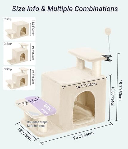 Happi N Pets Cat Stairs for Bed, Stable Pet Step - Image 3