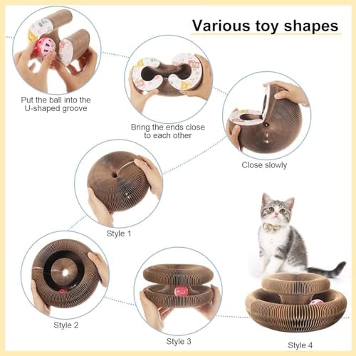 Kitty Curls Cat Toy, Cat Scratcher - Image 4