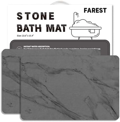 Stone Bath Mat Diatomaceous Earth Shower Mat by Farest