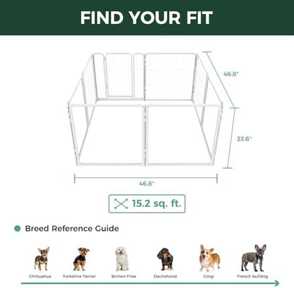 FXW AuraSpace Pro Acrylic & Wire Mesh Indoor Dog Playpen, 8 Panels - Image 6