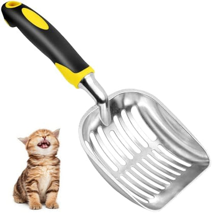 Cat Litter Scoop, Metal Cat Scooper, Rubber Handle Scoop, Sifting Shovel by Showvigorismorethanjustabranditsalifestyle
