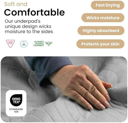 IMPROVIA® Washable Underpads, Heavy Absorbency Reusable Incontinence Pads - Image 3