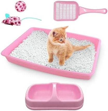 PAWISE Cat Litter Box Set, Small Kitten Starter Kit, Includes Litter Box by PAWISE