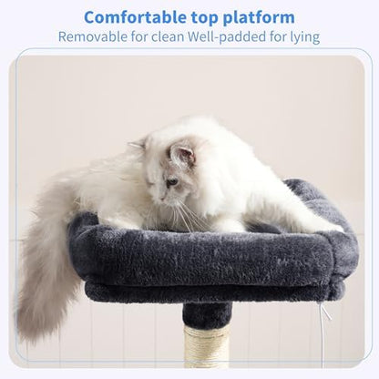 Heybly Cat Tree with Toy, 43.3 inch Cat Tower - Image 2