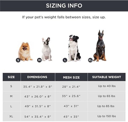 Bedsure Outdoor Elevated Cooling Dog Bed Large Sized Dog, 49in Black - Image 5