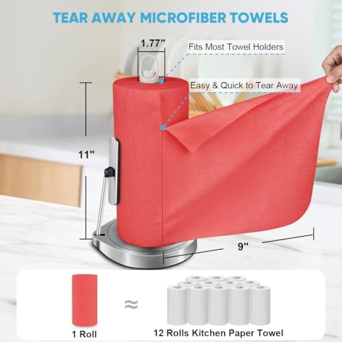 AIDEA Microfiber Cleaning Cloth-330 Sheets 6 Roll - Image 2