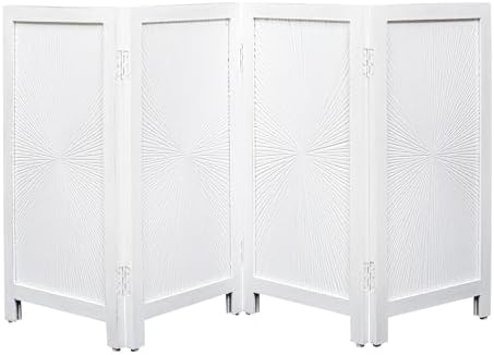Wooden Dog Gate 56x28, 4 Panel Foldable Pet Gate, Indoor Safety Gate - Image 6