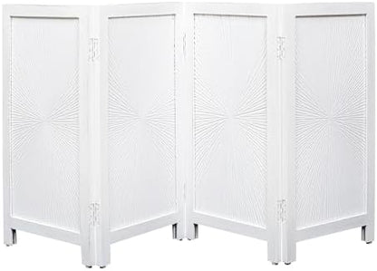 Wooden Dog Gate 56x28, 4 Panel Foldable Pet Gate, Indoor Safety Gate - Image 6