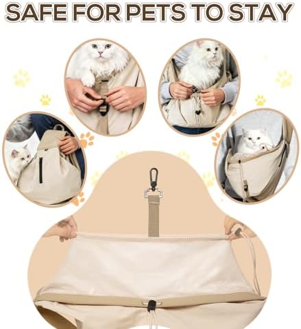 Dog Carrier Sling for Small Dogs/Cats Up to 15 lbs - Image 2