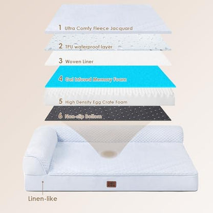 EHEYCIGA Orthopedic Dog Bed, Medium Memory Foam Dog Bed - Image 5