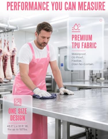 Molaxhome TPU Waterproof Apron Lightweight Oil-resistant Chef Apron - Image 7