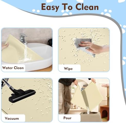 Cat Litter Mat 24" x 16", Soft Silicone Material, Easy Clean Waterproof No Slip - Image 4