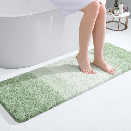 OLANLY Bathroom Runner Rug 47x17, Extra Soft Absorbent Microfiber Bath Rugs by OLANLY