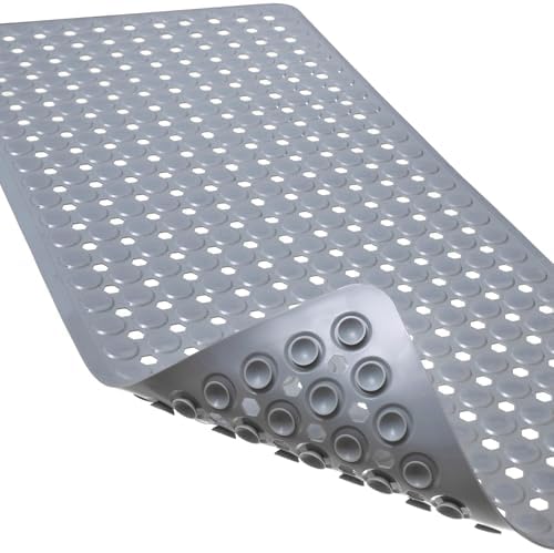 Non-Slip Bathtub and Shower Mats, Power Grip Bath Mat 35 x 16.3 Inch by Linoows