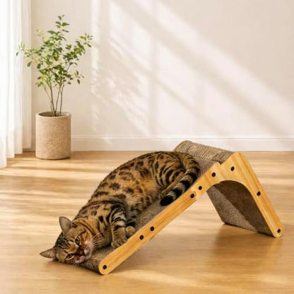 Cat Scratcher, 26.8 Inch L Shape Cat Scratch Pad Wall Mounted - Image 3