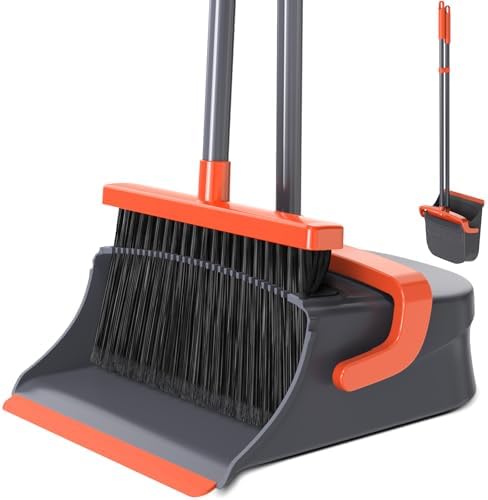 Broom with Dustpan Set for Pet Hair & Dust Cleanup by Unknown