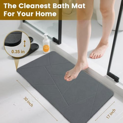 Extra Large Stone Bath Mat, Super Absorbent Diatomite Stone Mats - Image 2
