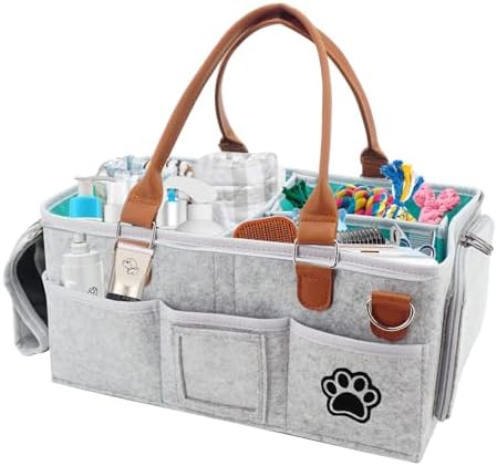 Felt Dog Grooming Bag, Portable Tote Bag by Brabtod