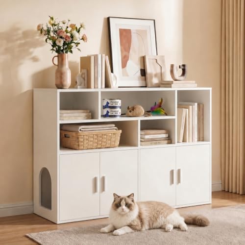 amunrbrek Double Cat Litter Box Enclosure by Amunrbrek