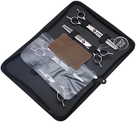 7'' Dog Grooming Scissors Set 4PCS Straight Curved Thinning Chunker Shears - Image 7