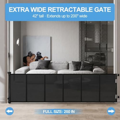 Veraste 200" Reinforced Retractable Baby Gate - Image 2