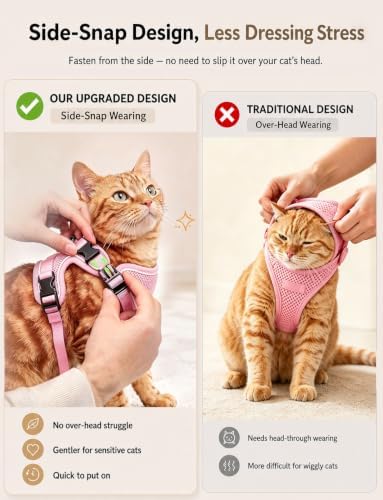 Cat Harness and Leash Set, Escape Proof Kitten Harness - Image 2