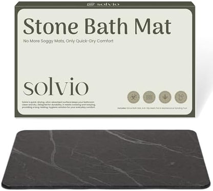 Quick Dry Shower Stone Bath Mat, Super Absorbent & Non-Slip 24 x 16 Inch - Image 3