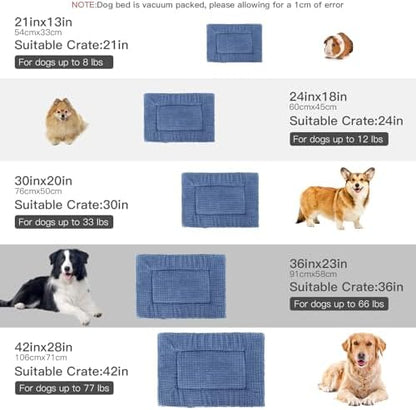 BVAGSS Reversible Dog Crate Pad, Memory Foam Pet Bed Mat, Soft Warm Machine - Image 5