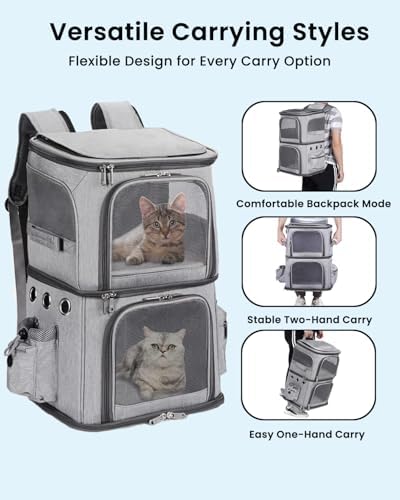 HOVONO Double-Compartment Cat Backpack Carrier - Image 5