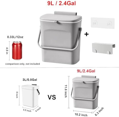 LALASTAR Kitchen Compost Bin for Countertop or Under Sink, Hanging Small Trash - Image 6