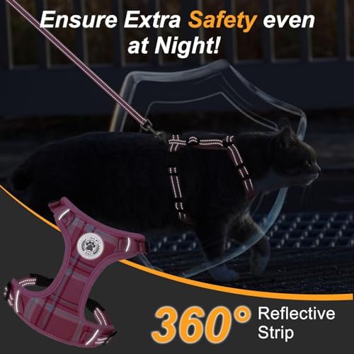 BEAUTYZOO Cat Harness and Leash Set, Escape Proof and Adjustable - Image 5