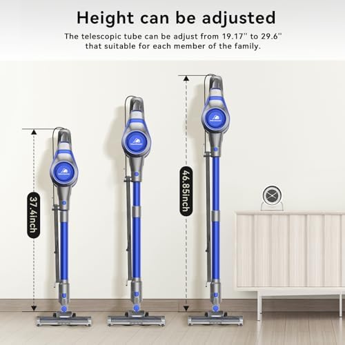Intercleaner 23Ft Corded Vacuum, Large Dust Cup, LED Floor Brush - Image 6