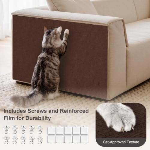 Small Cat Scratcher, 23.6x11.8 Cat Scratch Furniture Protector - Image 4