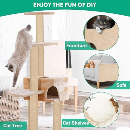 Cat Scratch Mat, 78.7"x15.8" Trimmable Self-Adhesive Cat Scratcher Carpet - Image 4