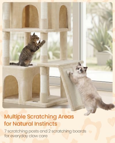 Feandrea Large Cat Tree, 72.6" Tall Sturdy Cat Tower - Image 4