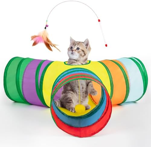 Tempcore Cat Tunnel, 3-Way Collapsible Toy by Tempcore