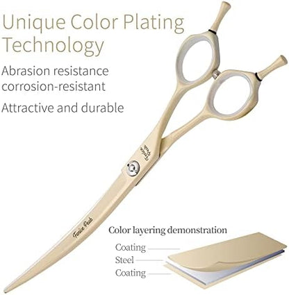 Curved Dog Grooming Scissors - Image 2