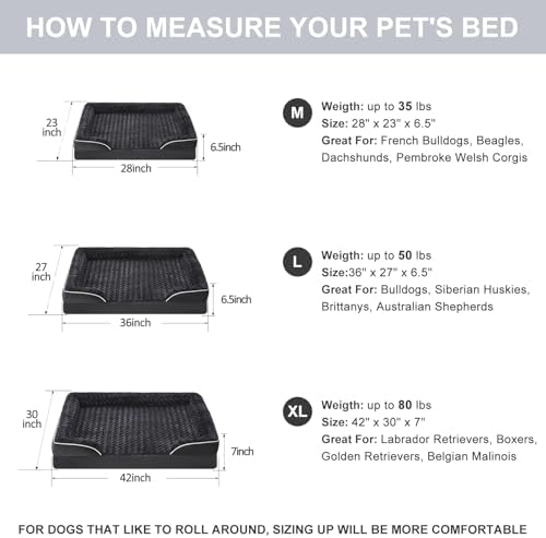 WNPETHOME Orthopedic Washable Dog Bed Large - Image 4