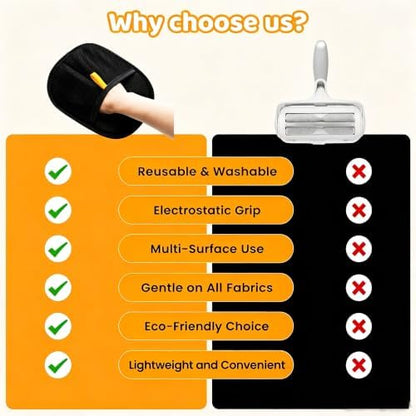 Electrostatic Pet Hair Removal Glove, Quick Wiping&Reusable - Image 7