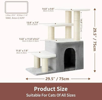 Heybly Cat Scratching Post, Pet Steps - Image 5