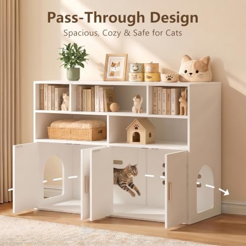 amunrbrek Double Cat Litter Box Enclosure - Image 5