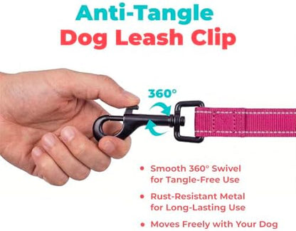 Best Pet Supplies Voyager Nylon Dog Leash - 6ft Fuchsia - Image 7